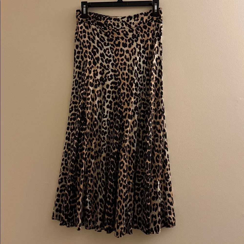 GANNI Blakely Animal Print Silk Skirt - Picture 4 of 7